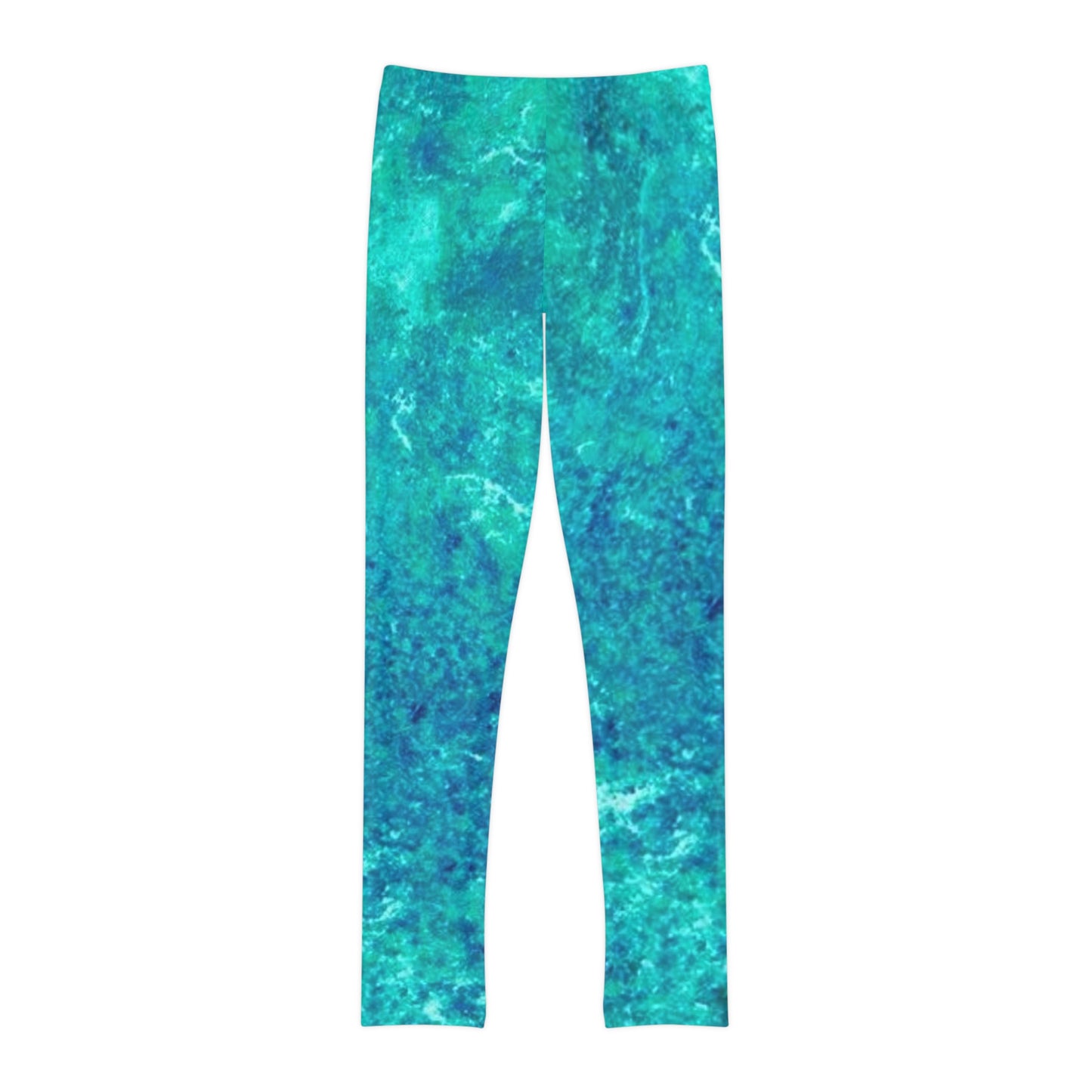 Caribbean Blue Youth Full-Length Leggings (AOP)