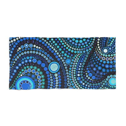 Blue Bubbles Beach Towel