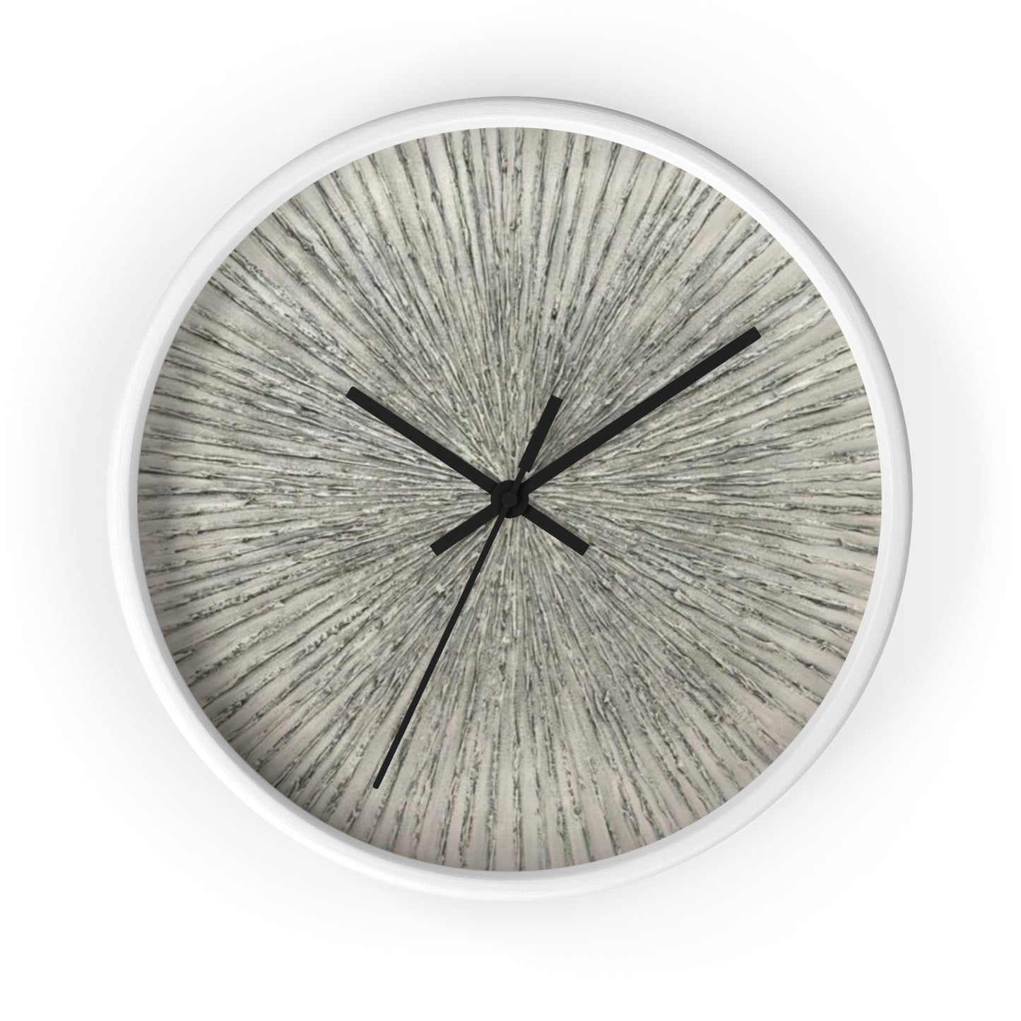 Beige Burst Black Accented Wall Clock