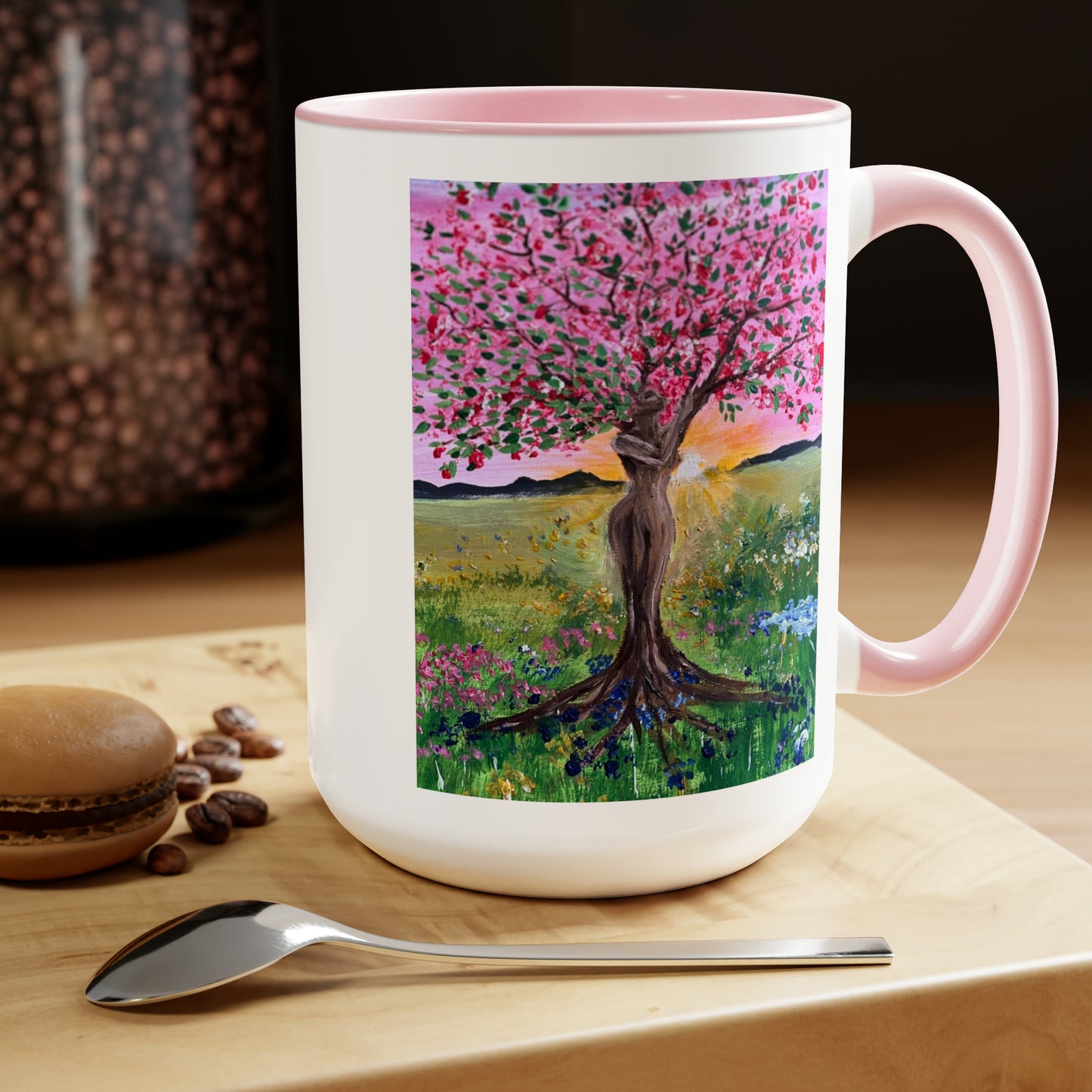 Inspiration of Rebirth/Change Two-Tone Coffee Mugs, 15oz