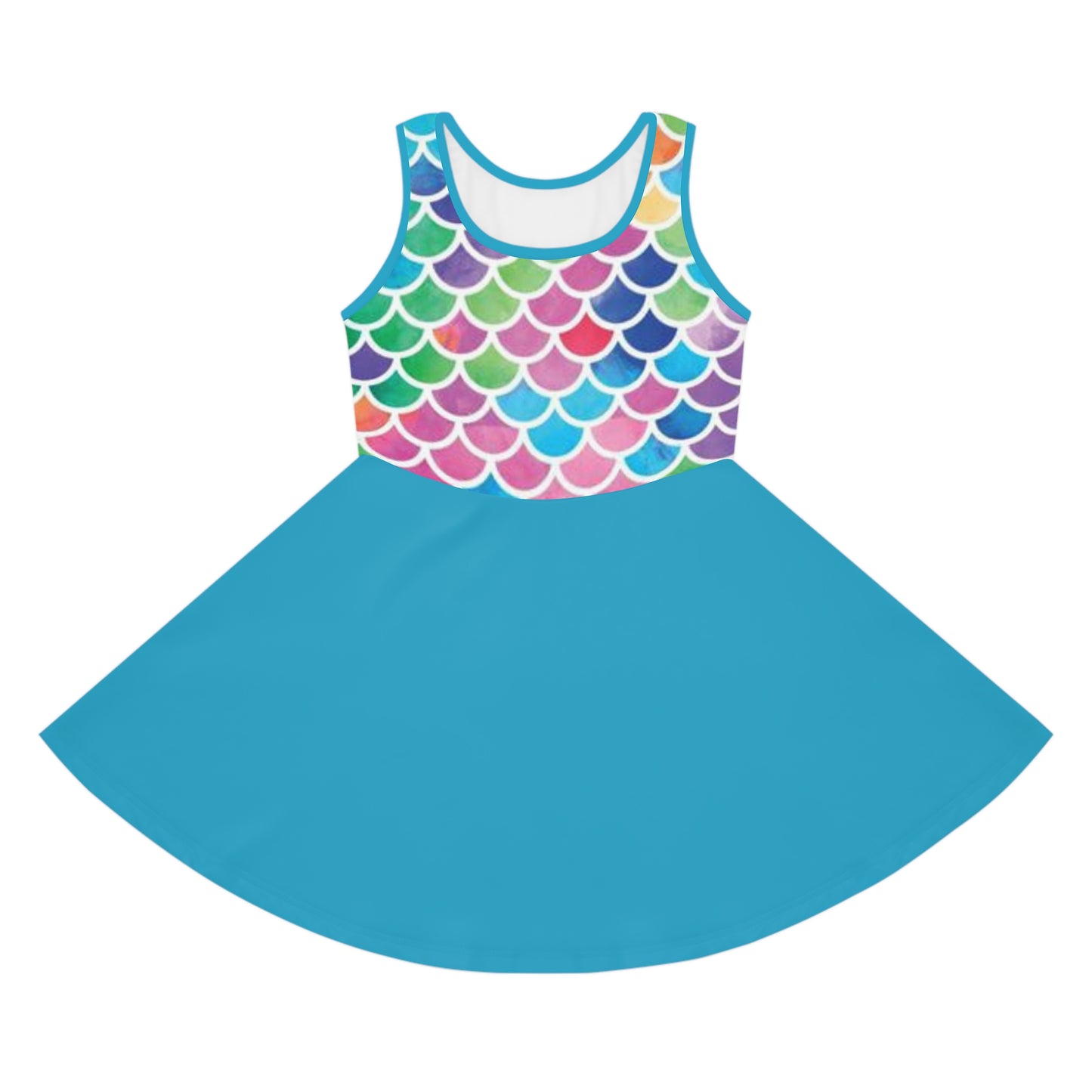 Girls' Sleeveless Mermaid Sundress (AOP)