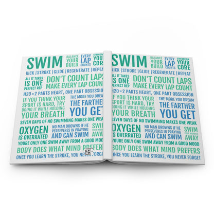 Swimmer's Journal Hardcover Journal Matte