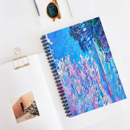 Blue Scene Journal Spiral Notebook - Ruled Line