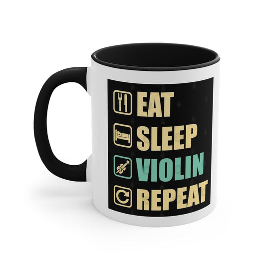 Violin practice: Accent Coffee Mug, 11oz