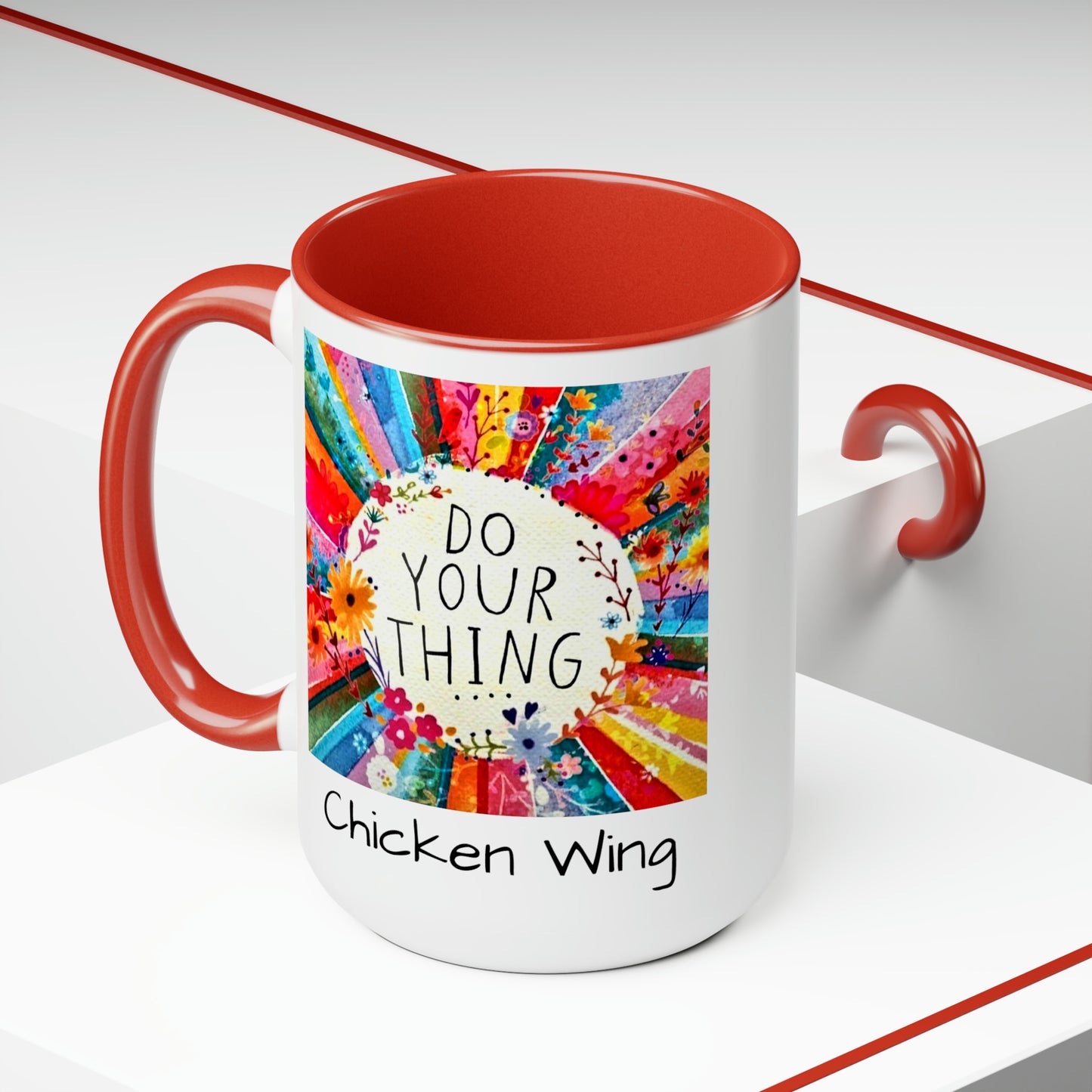 Do your thing Chicken Wing Two-Tone Coffee Mugs, 15oz