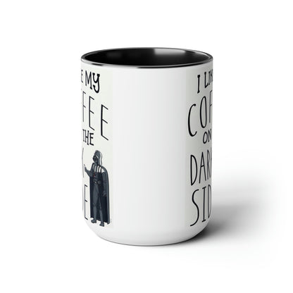 Dark Side Two-Tone Coffee Mugs, 15oz