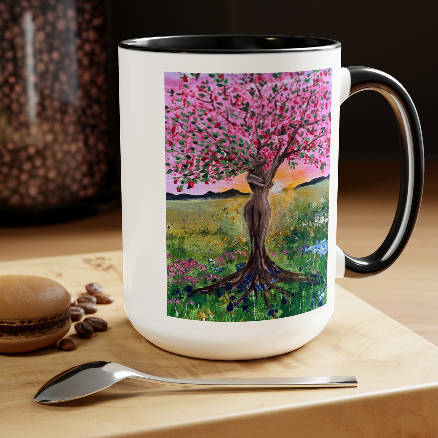 Inspiration of Rebirth/Change Two-Tone Coffee Mugs, 15oz