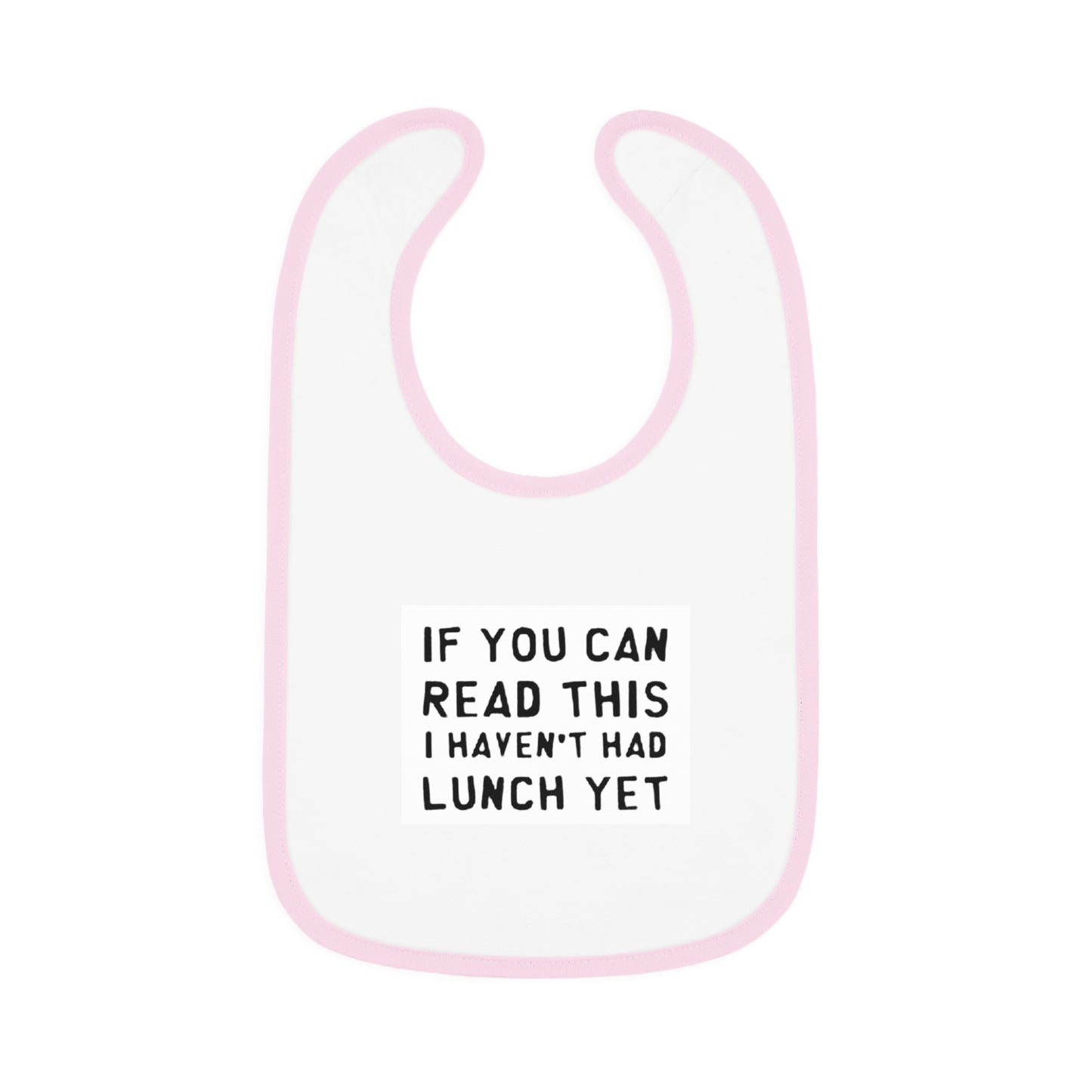 Funny Lunch Bib: Baby Contrast Trim Jersey Bib