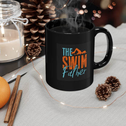 Swim Father 11oz Black Mug