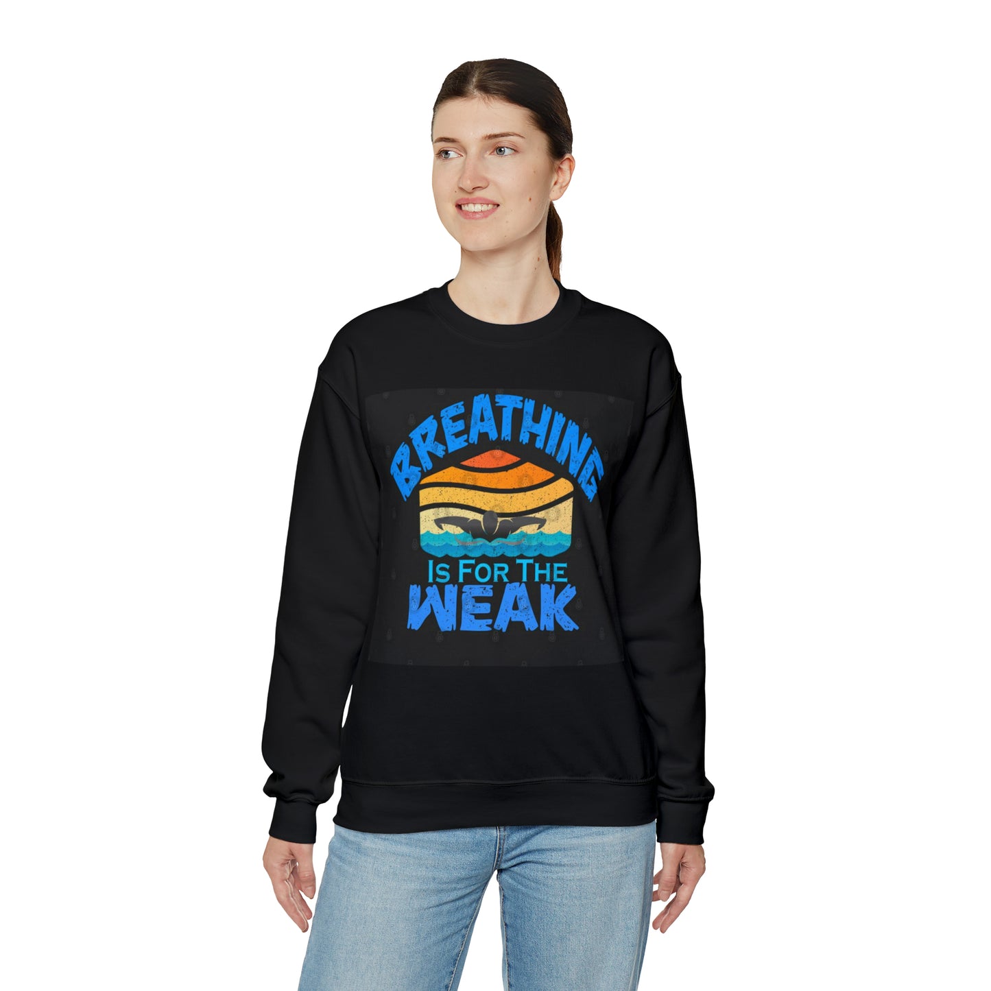 Breathing is for the Weak Unisex Heavy Blend™ Crewneck Sweatshirt