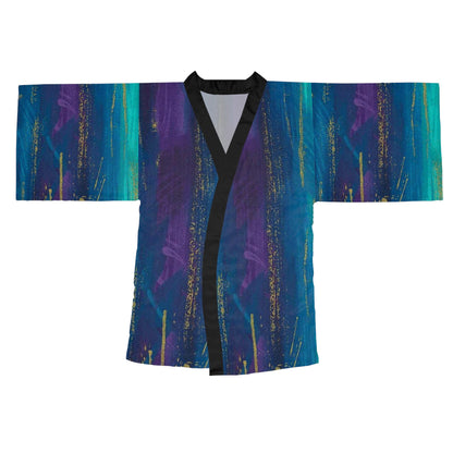 Peacock Inspired Long Sleeve Kimono Robe (AOP)