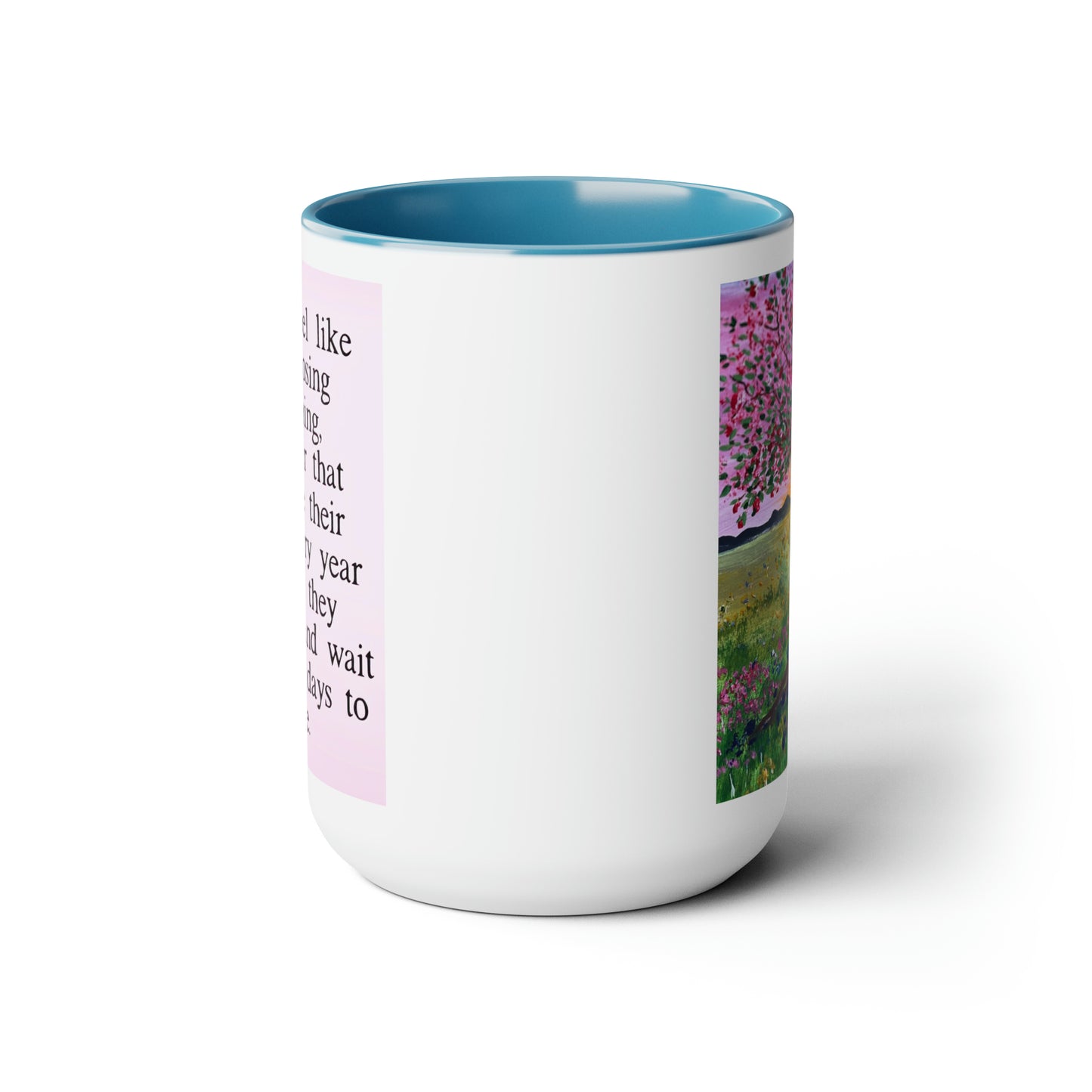 Inspiration of Rebirth/Change Two-Tone Coffee Mugs, 15oz