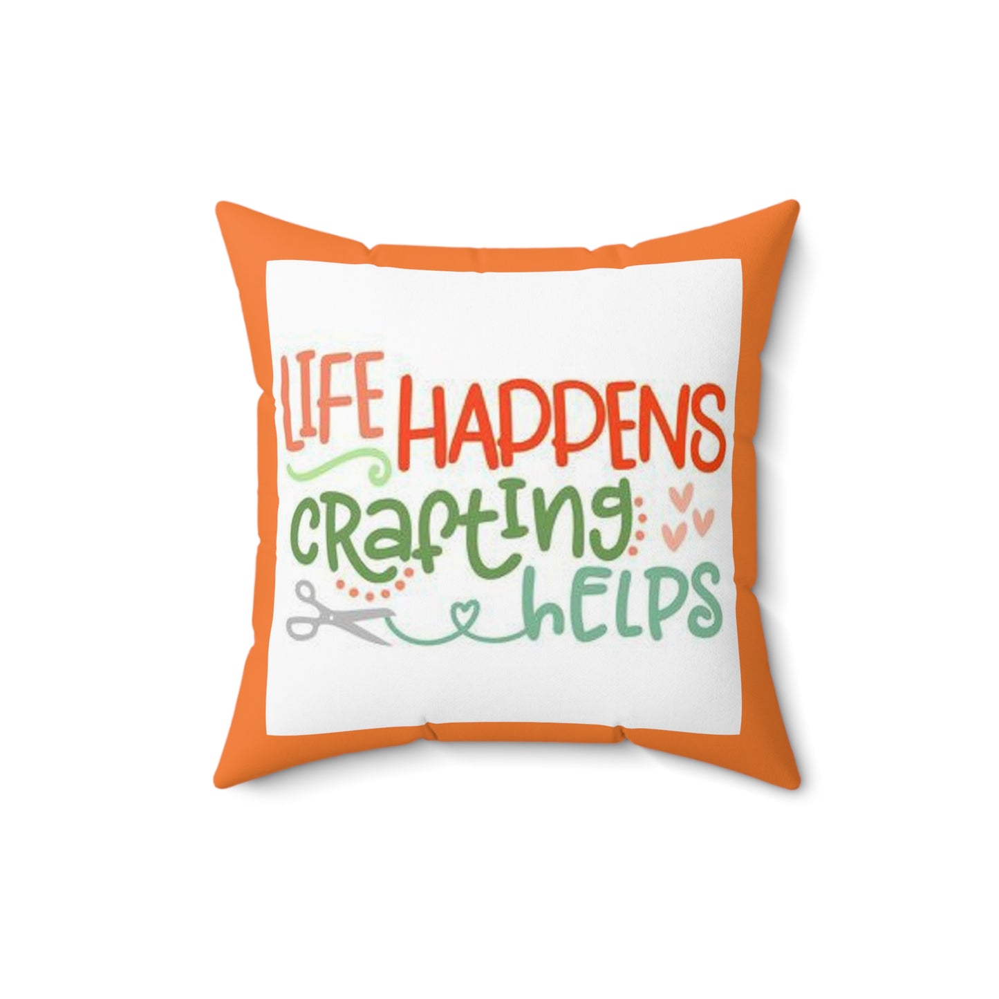 Bright and cheerful crafty pillow: Spun Polyester Square Pillow