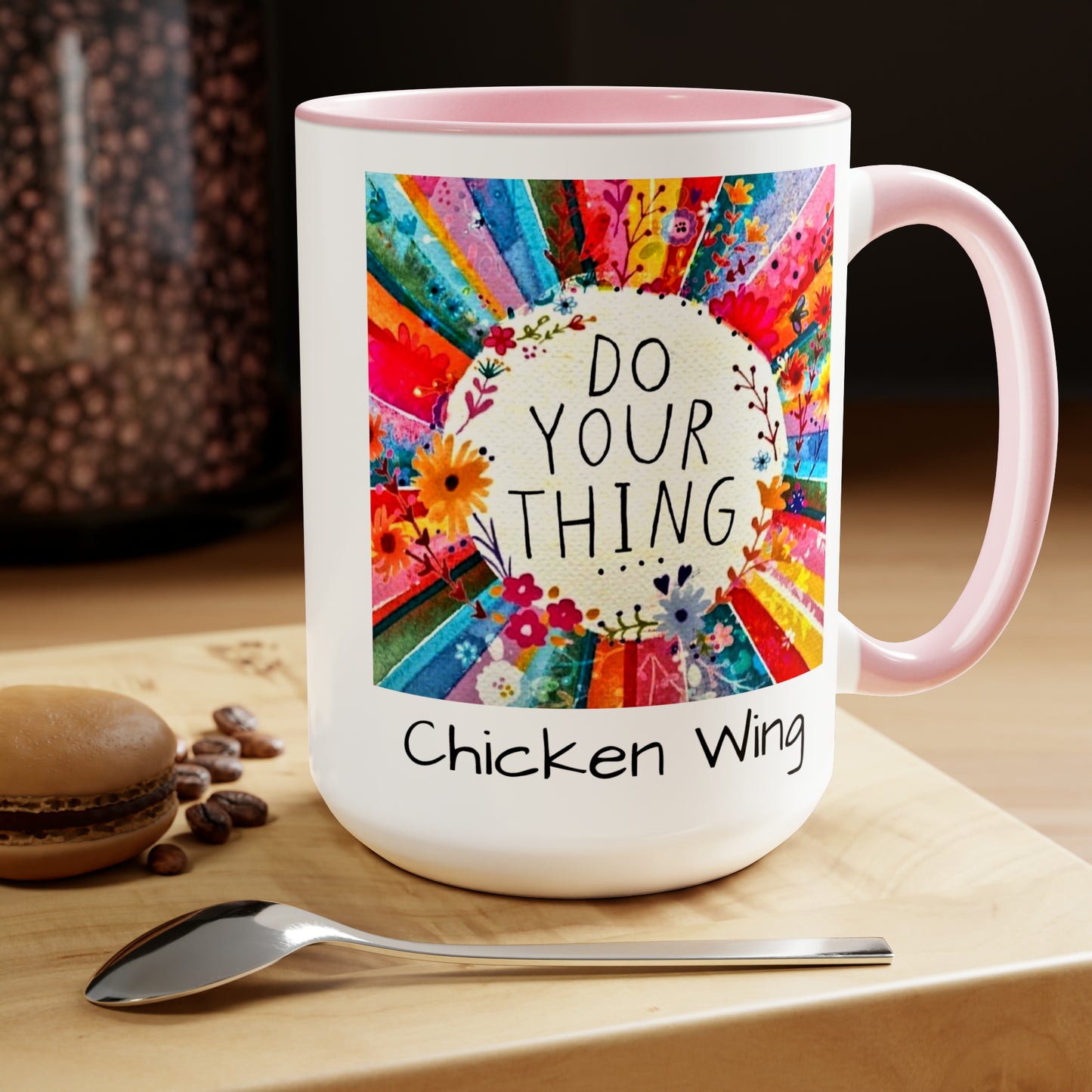 Do your thing Chicken Wing Two-Tone Coffee Mugs, 15oz