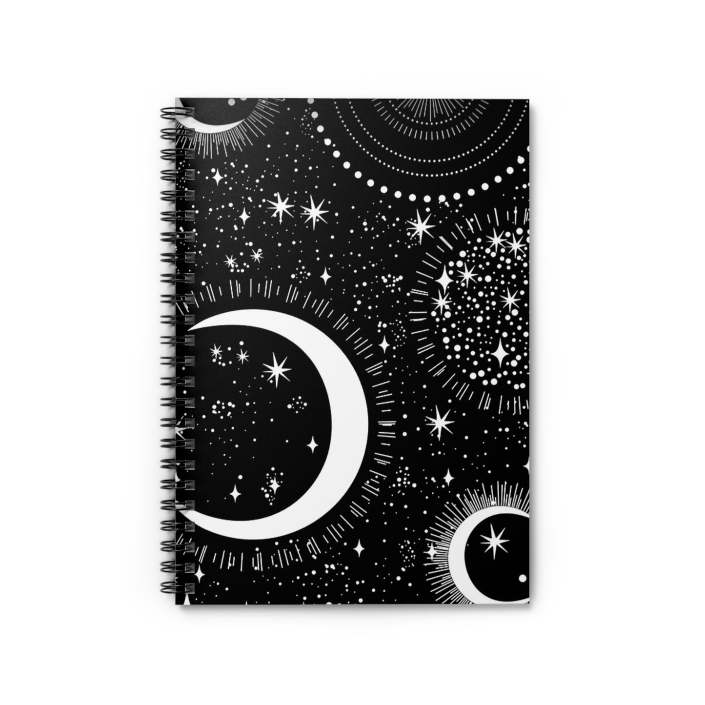 Moons and Stars Journal Spiral Notebook - Ruled Line