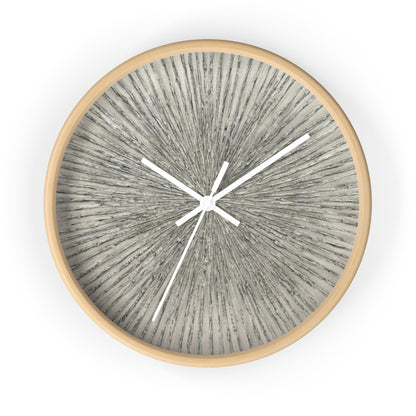 Beige Burst Black Accented Wall Clock