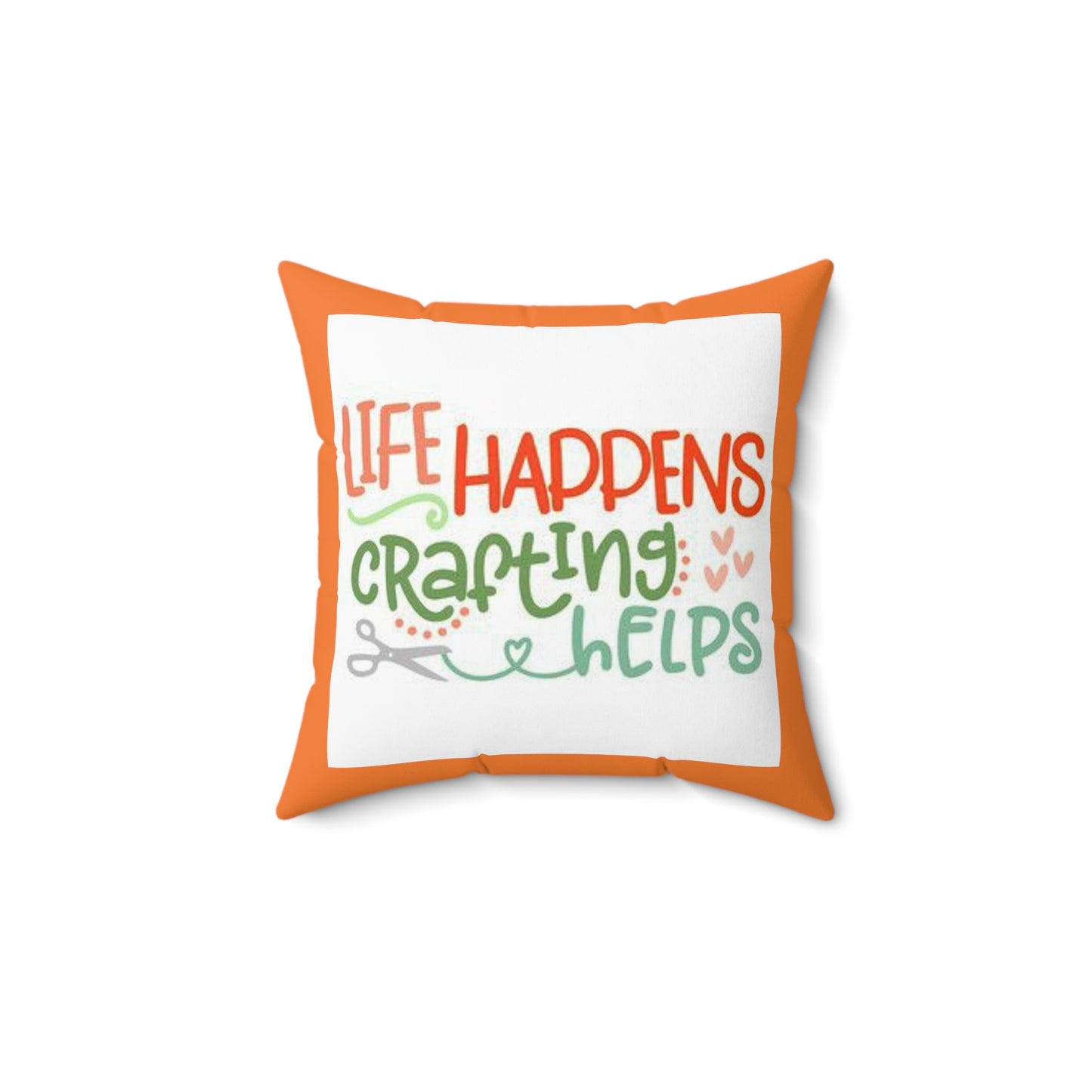 Bright and cheerful crafty pillow: Spun Polyester Square Pillow