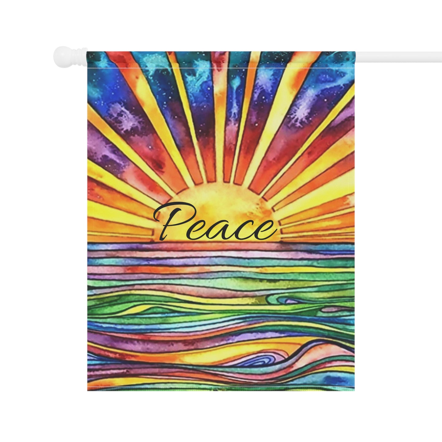 Peace in a Sunset: Garden & House Banner