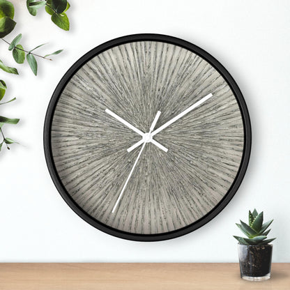 Beige Burst Black Accented Wall Clock