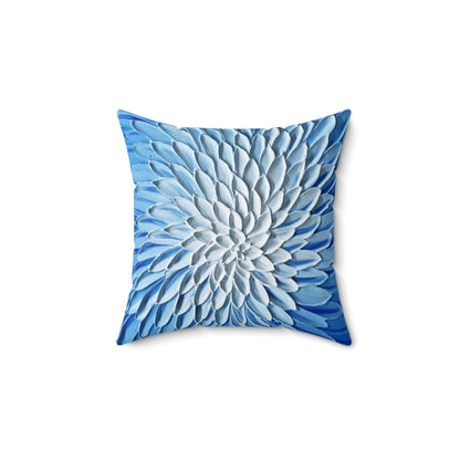 Blue Burst Spun Polyester Square Pillow