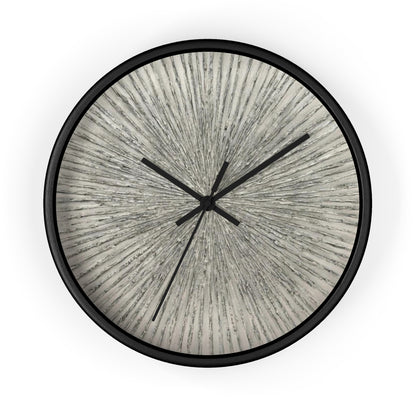 Beige Burst Black Accented Wall Clock