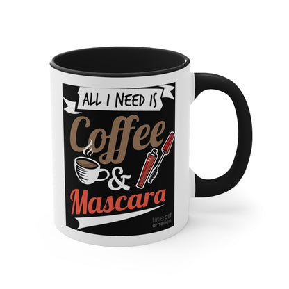 Coffee & Mascara: Accent Coffee Mug, 11oz