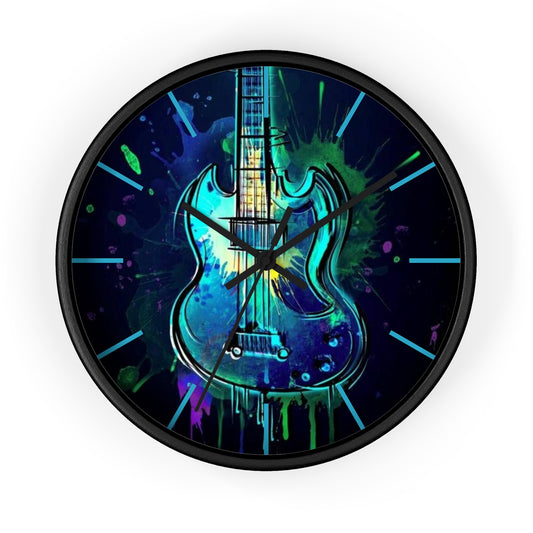 Electric Sea Guitar Wall Clock