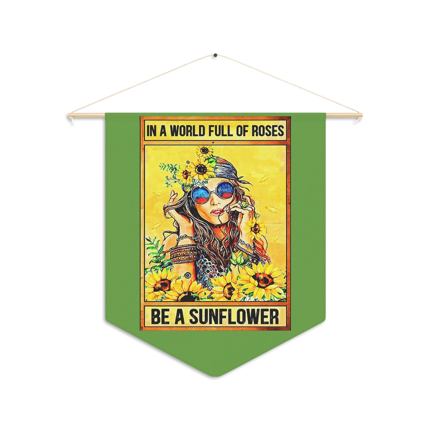 Green Sunflower Pennant