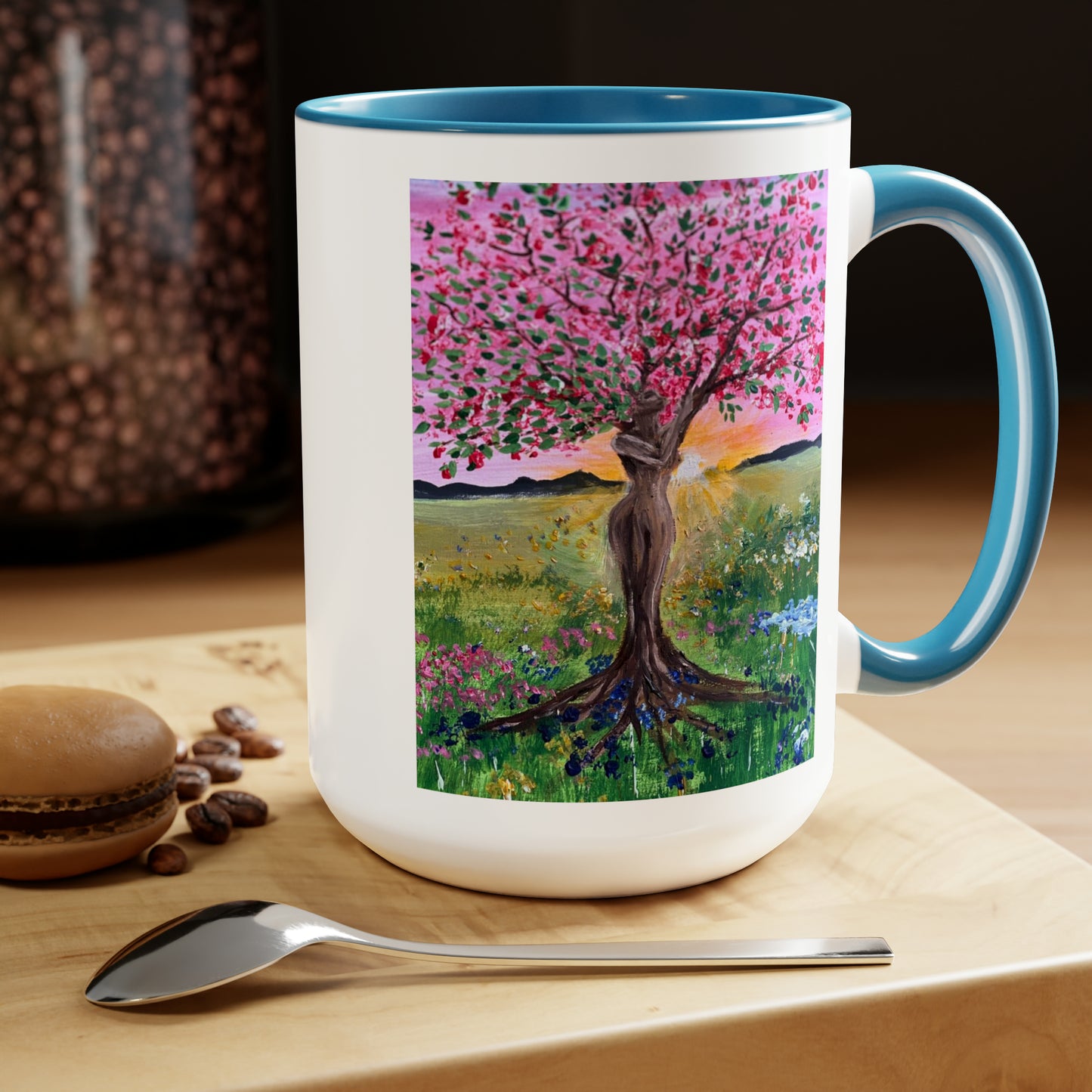 Inspiration of Rebirth/Change Two-Tone Coffee Mugs, 15oz