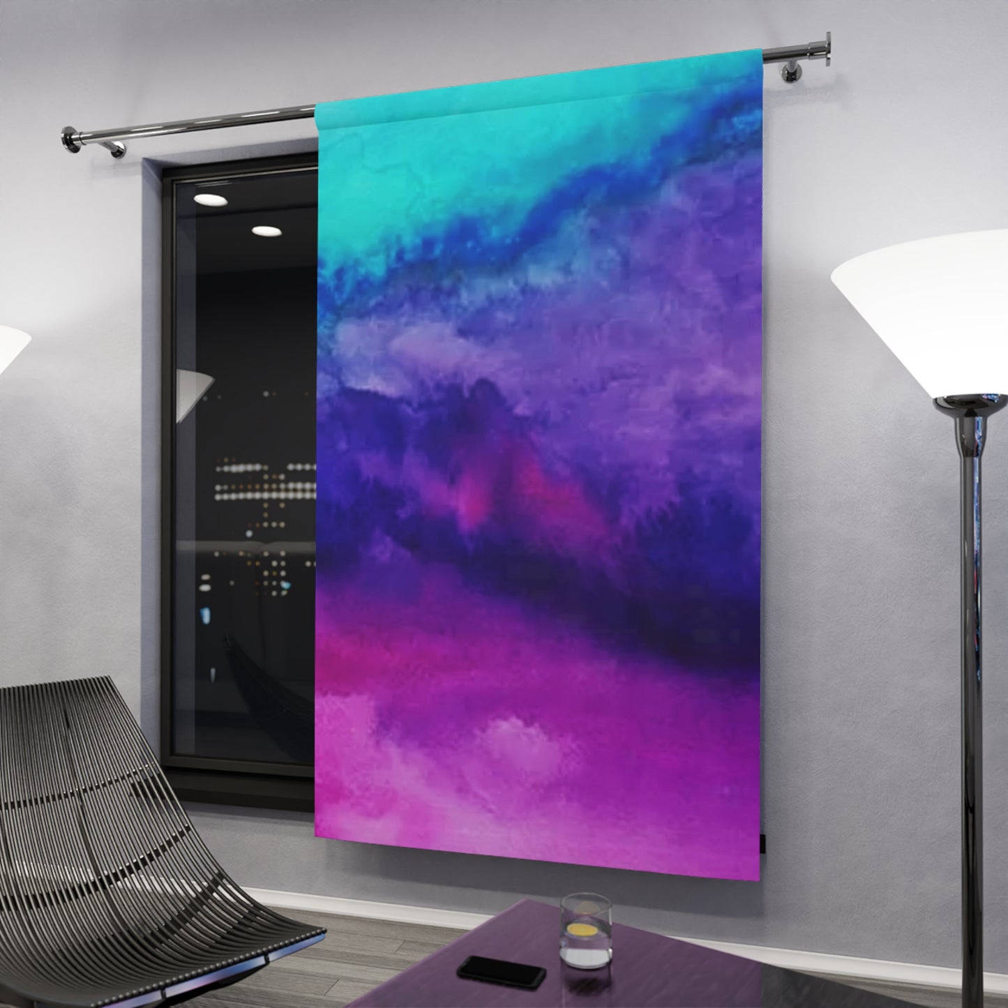 TriColor Nebula Inspired 50X84 Window Curtains (1 Piece)