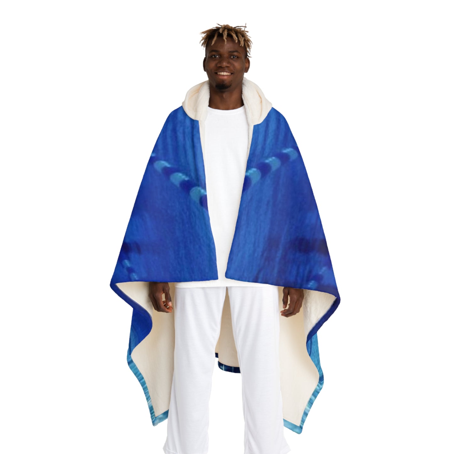 Swimmer's Hooded Sherpa Fleece Blanket