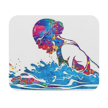 Abstract Swimmer Mouse Pad (Rectangle)