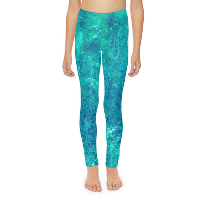 Caribbean Blue Youth Full-Length Leggings (AOP)