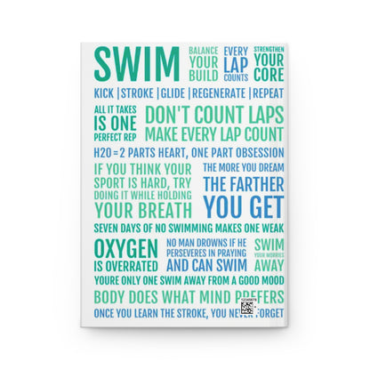 Swimmer's Journal Hardcover Journal Matte