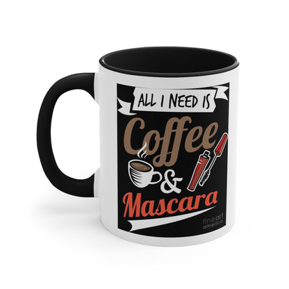 Coffee & Mascara: Accent Coffee Mug, 11oz