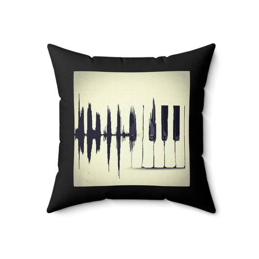 Piano Inspired Spun Polyester Square Pillow