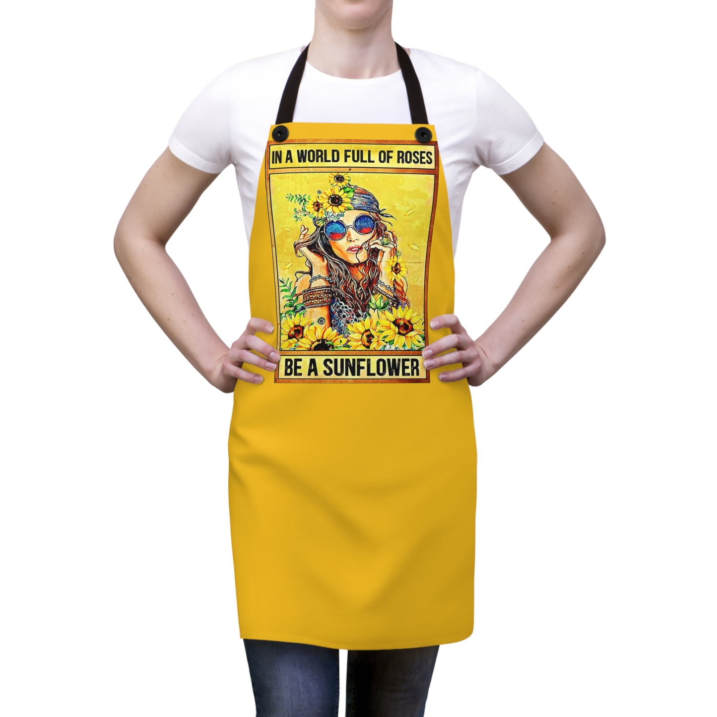 Yellow Be a Sunflower Apron (AOP)