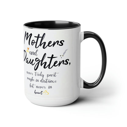 Mother-Daughter Bond  Two-Tone Coffee Mugs, 15oz