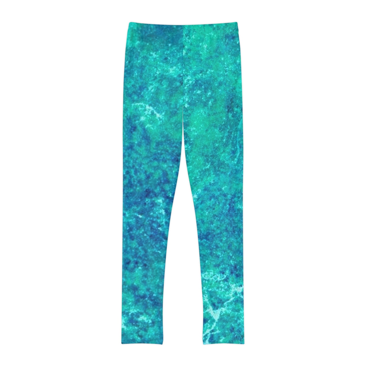 Caribbean Blue Youth Full-Length Leggings (AOP)