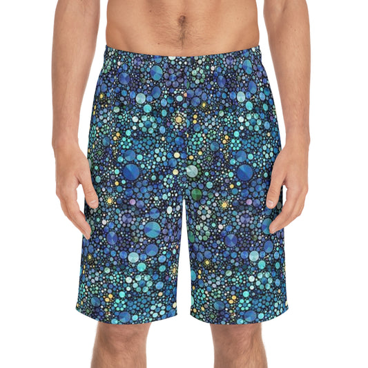 Fizzy Blue Men's Board Shorts (AOP)