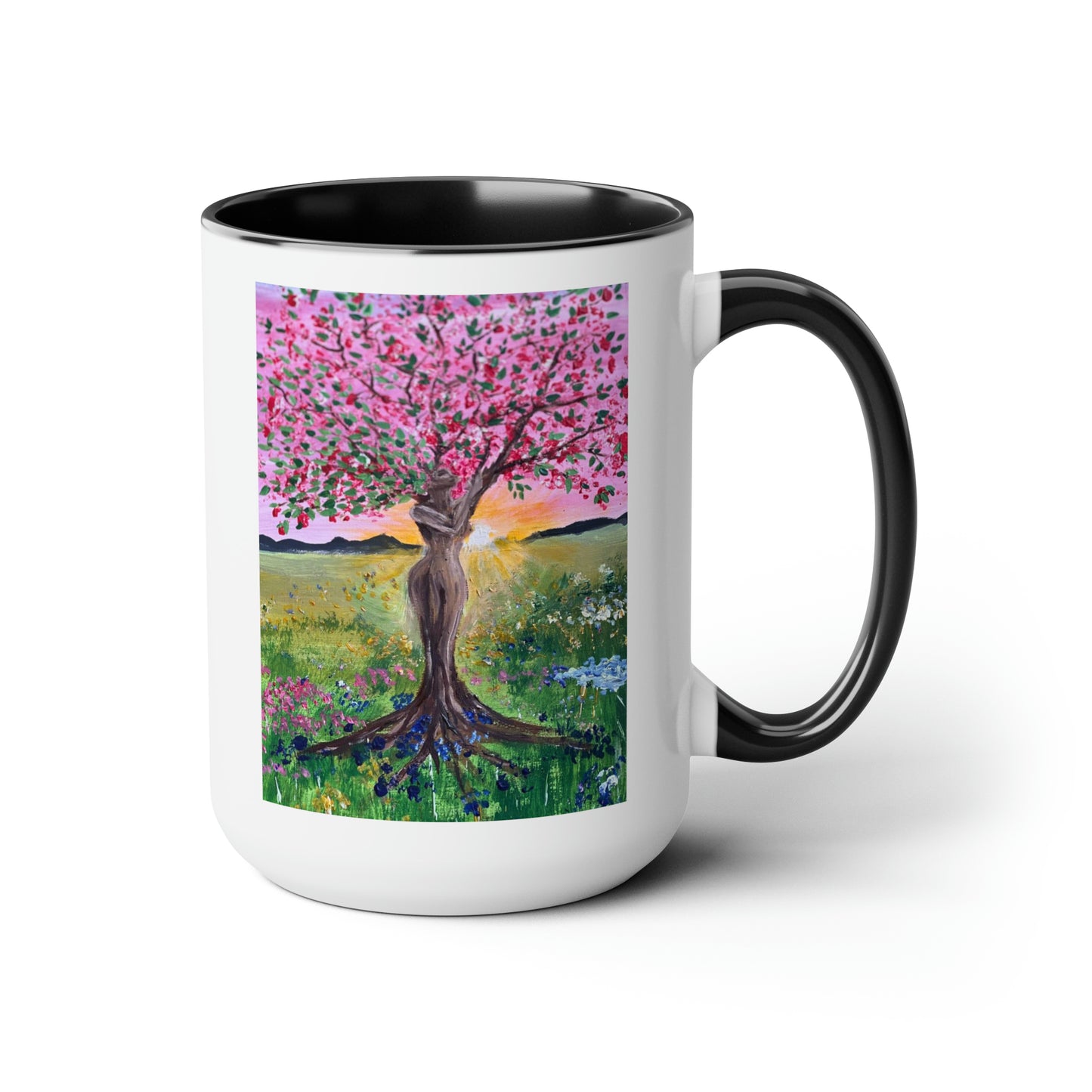 Inspiration of Rebirth/Change Two-Tone Coffee Mugs, 15oz