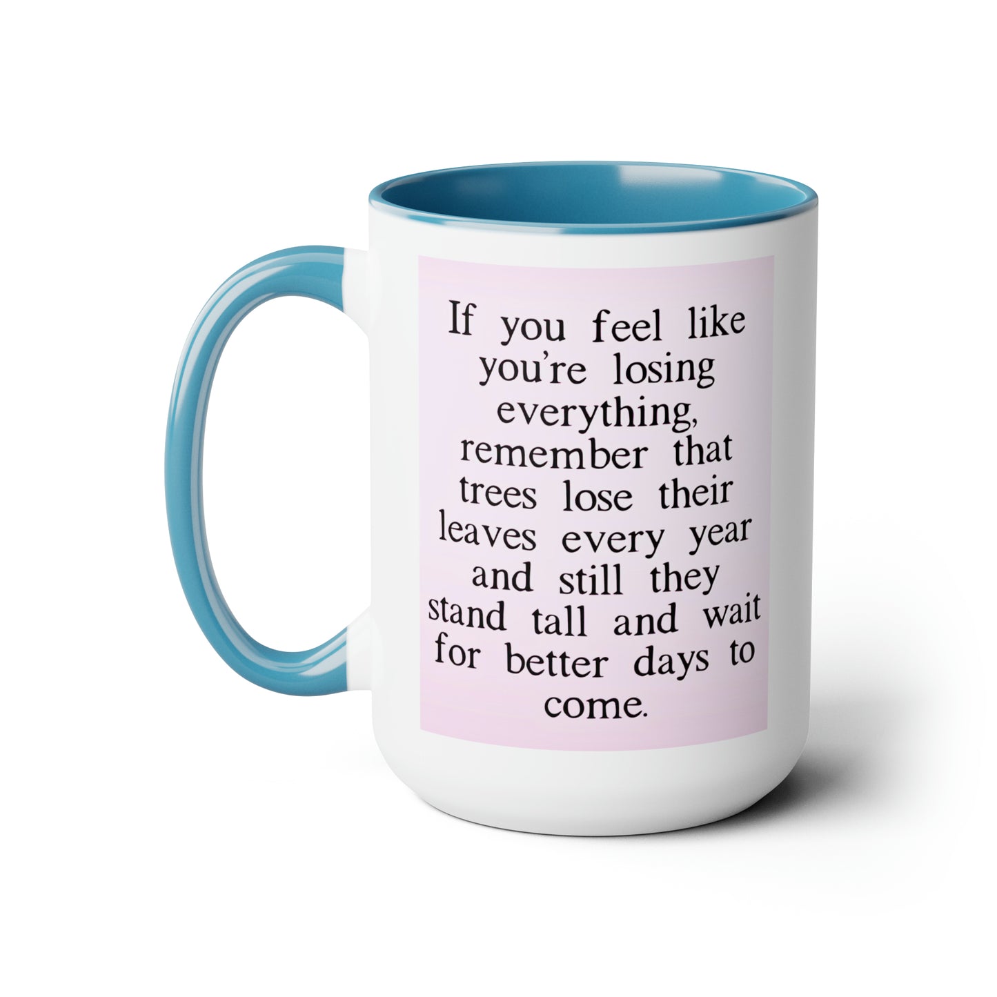 Inspiration of Rebirth/Change Two-Tone Coffee Mugs, 15oz