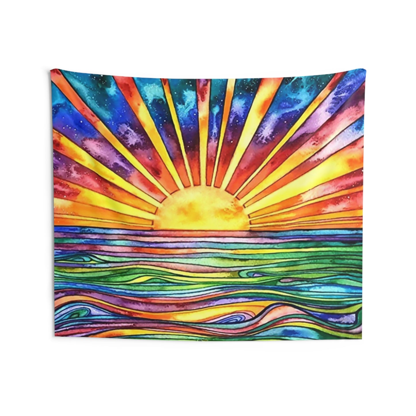 Beach Sunset: Indoor Wall Tapestries