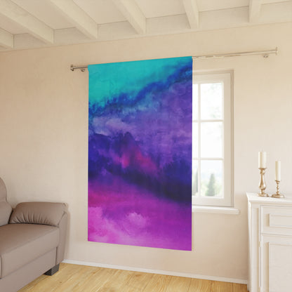 TriColor Nebula Inspired 50X84 Window Curtains (1 Piece)