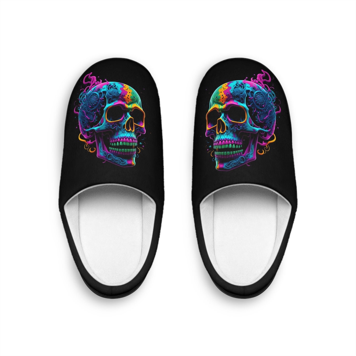 Neon Skull Men's Indoor Slippers