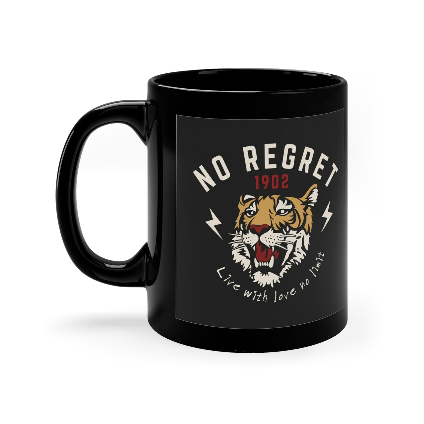 No Regrets 11oz Black Mug