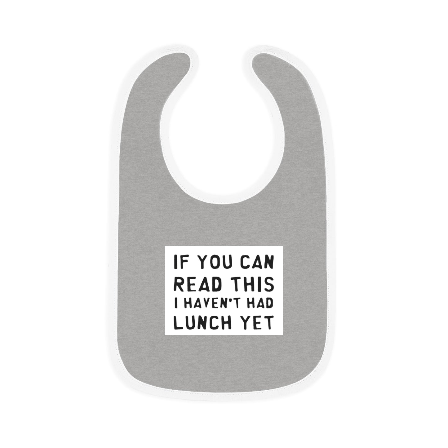 Funny Lunch Bib: Baby Contrast Trim Jersey Bib