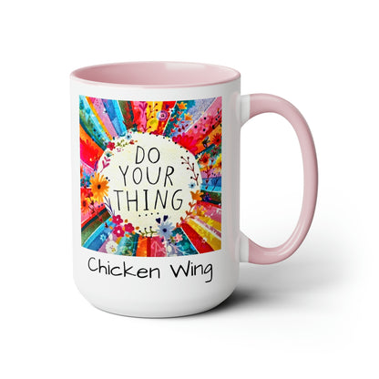 Do your thing Chicken Wing Two-Tone Coffee Mugs, 15oz