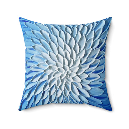 Blue Burst Spun Polyester Square Pillow