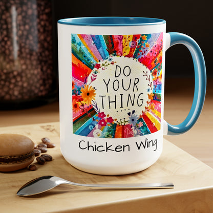 Do your thing Chicken Wing Two-Tone Coffee Mugs, 15oz